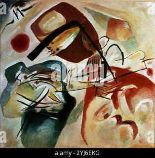 Avec l'Arche noire - 1912 - 189x196 cm - huile sur toile. Auteur : VASILY KANDINSKY (1866/1944). LIEU : CENTRO GEORGES POMPIDOU. France. Banque D'Images