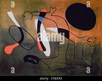 PINTURA-OLEO-1933-51X38. Auteur : JOAN MIRO. Lieu : COLLECTION PRIVÉE. MADRID. ESPAGNE. Banque D'Images