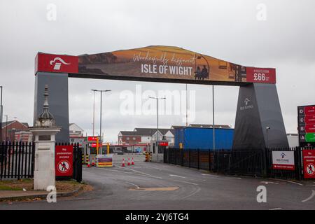 Entrée du terminal ferry de Southampton Isle of wight Banque D'Images