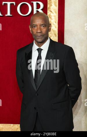 Londres, Royaume-Uni. 13 novembre 2024. Denzel Washington assiste au tapis rouge pour la première de Gladiator II à Leicester Square à Londres, Royaume-Uni, le 13 novembre 2024. (Photo de Conor Duffy/Sipa USA) crédit : Sipa USA/Alamy Live News Banque D'Images