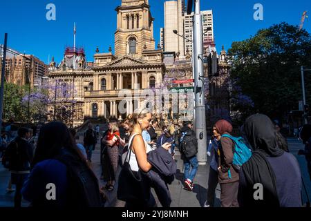 Hôtel de ville de Sydney dans George Street. Sydney, Nouvelle-Galles du Sud, Australie Banque D'Images