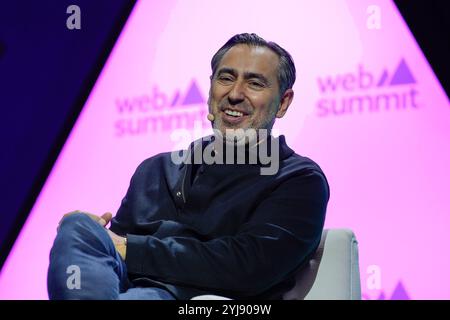 Lisbonne, Portugal. 13 novembre 2024. Tony Goncalves, producteur exécutif Tribeca Festival Lisboa, s’adresse au public lors de la deuxième journée du Web Summit 2024 à Lisbonne. (Photo Bruno de Carvalho/SOPA images/SIPA USA) crédit : SIPA USA/Alamy Live News Banque D'Images