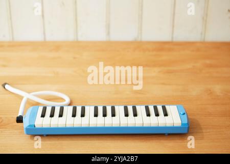 Harmonica clavier sur la table Banque D'Images