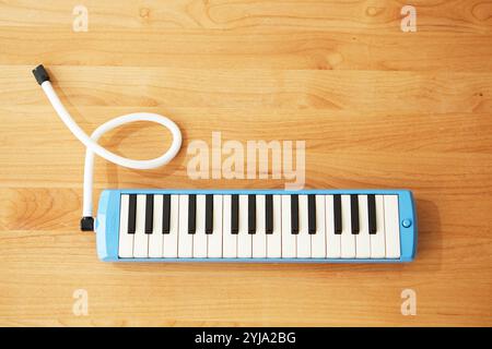 Harmonica clavier sur la table Banque D'Images