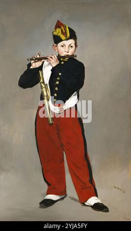 Édouard Manet / 'The Fife Player', 1866, huile sur toile, 160 × 97 cm. Musée : MUSÉE d'ORSAY, BUDAPEST, France. Banque D'Images