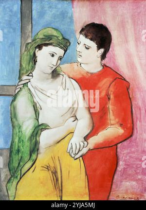 Pablo Picasso / 'Lovers', 1923, huile sur toile, 130,2 x 97,2 cm Musée : NATIONAL GALLERY, Amsterdam, USA. Banque D'Images