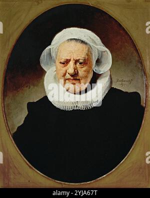 Rembrandt Harmenszoon van Rijn / 'Portrait of Aechje Claesdr', 1634, huile sur chêne, 71 x 56 cm. Musée : NATIONAL GALLERY, LONDRES, Royaume-Uni. Banque D'Images