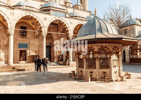 Mosquée Fatih vue extérieure à Istanbul, Turquie Banque D'Images