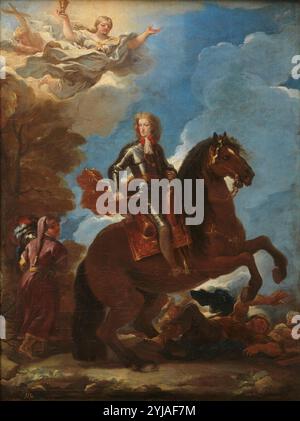 Luca Giordano / 'Charles II d'Espagne à cheval', avant 1694, École italienne, huile sur toile, 81,1 cm x 60,3 cm, P00197. MUSÉE : MUSEO DEL PRADO, MADRID, ESPAGNE. CARLOS II DE ESPAÑA. Banque D'Images