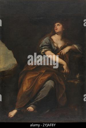 Andrea Vaccaro / 'Penitent Magdalene', 17ème siècle, École italienne, toile, 179 cm x 128 cm, P00466. MUSÉE : MUSEO DEL PRADO, MADRID, ESPAGNE. Banque D'Images