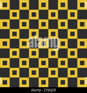 Illustration vectorielle de haute qualité d'un motif carré sans couture dans le style rétro Y2K, parfait pour les arrière-plans, les fonds d'écran et les projets numériques avec un con Illustration de Vecteur
