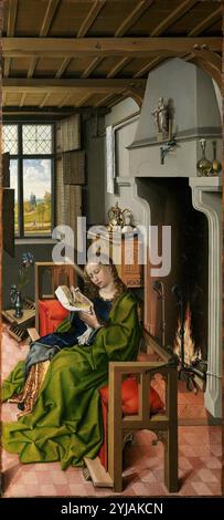 Robert Campin / 'Saint Barbara', 1438, Ecole flamande, huile sur panneau, 101 cm x 47 cm, P01514. MUSÉE : MUSEO DEL PRADO, MADRID, ESPAGNE. SANTA BARBARA. Banque D'Images