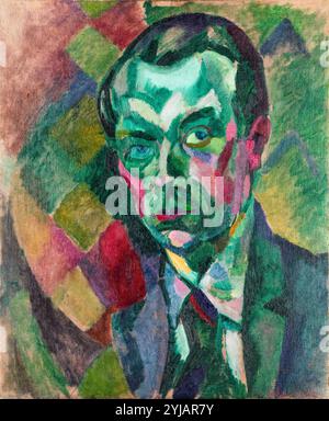 Robert Delaunay (1885-1941), Autoportrait à l'huile sur toile, 1909 Banque D'Images