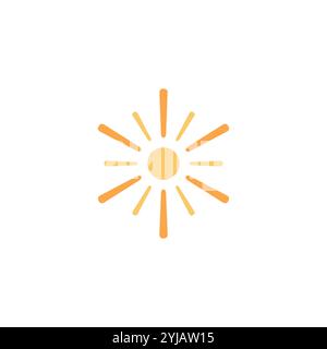 Illustration vectorielle du logo de l'icône Sun. Icône soleil Illustration de Vecteur