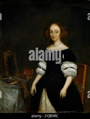 Gerard ter Borch II / 'Petronella de Waert', 1670, École néerlandaise, huile sur toile, 40 cm x 32 cm, P06892. MUSÉE : MUSEO DEL PRADO, MADRID, ESPAGNE. Banque D'Images