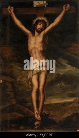 Anonyme / 'Christ Crucifié', XVIIe siècle, École espagnole, toile, 209 cm x 123 cm, P03275. MUSÉE : MUSEO DEL PRADO, MADRID, ESPAGNE. Banque D'Images