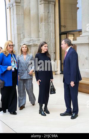 Madrid. Espagne. 20241114, la reine Letizia d'Espagne assiste à la commémoration du 25e anniversaire de la Fondation Aequitas au Musée El Prado le 14 novembre 2024 à Madrid, Espagne Banque D'Images