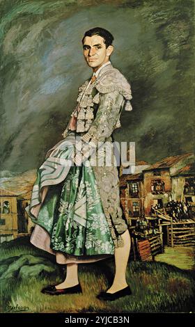 Retrato de Juan Belmonte ,1924.Torero andaluz. Musée : Colección Zuloaga Zumaya, Guipúzcoa, ESPAGNE. Auteur : IGNACIO ZULOAGA. Banque D'Images