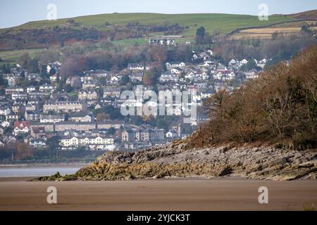 Grange-over-Sands de New Barns Bay, Arnside, Milnthorpe, Cumbria, Royaume-Uni. Banque D'Images