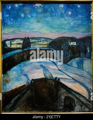 Edvard Munch (1863-1944). Peintre norvégien. Nuit étoilée, 1922-1924. Le Musée Munch. Oslo. La Norvège. Banque D'Images