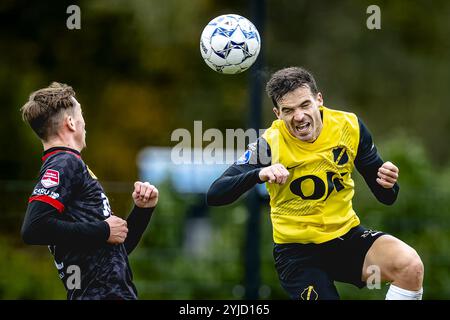 ZUNDERT, pays-Bas. 14 novembre 2024. Football, Midglas Traingcentre, Néerlandais eredivisie, saison 2024/2025, pendant le match NAC - Excelsior (frendly), défenseur NAC Breda Manel Royo crédit : Pro Shots/Alamy Live News Banque D'Images