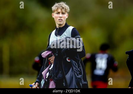 ZUNDERT, pays-Bas. 14 novembre 2024. Football, Midglas Traingcentre, Néerlandais eredivisie, saison 2024/2025, pendant le match NAC - Excelsior (frendly), joueur de l'Excelsior Rotterdam Mika Luijendijk crédit : Pro Shots/Alamy Live News Banque D'Images