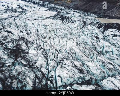 Glacier Vatnajokull, parc national Vatnajokull en Islande. L'automne en Islande, l'eau de fonte du glacier. Glacier Land. Banque D'Images