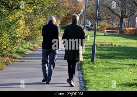 Copenhagen/ Denmark/14 NOV. 2024/quelques promenades et quelques courses avec christianhavn vold lac ad Park aand profitez des feuilles jaunes et brunes montre le temps d'automne ou seson d'automne sur christianshavn vold dans la capitale danoise. Photo. Francis Joseph Dean/Dean images non destinées à un usage commercial Banque D'Images