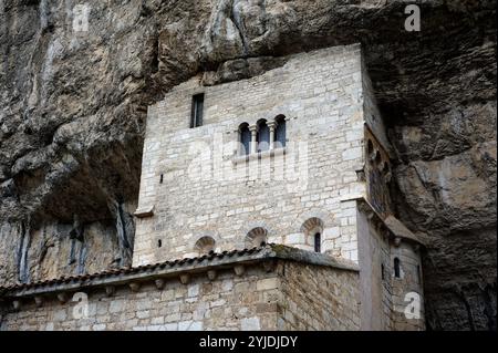 Rocamadour un petit village au sommet d'une falaise dans la région de la dordogne en france Banque D'Images