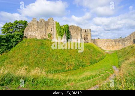 Barnard Castle Teesdale - les murs en ruines à l'intérieur du château médiéval dans le comté de Barnard Castle Durham Angleterre GB Europe Banque D'Images