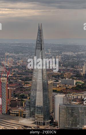 Vue aérienne du Shard à Londres, le plus haut bulding au Royaume-Uni, Bermondsey, Londres, Royaume-Uni Banque D'Images