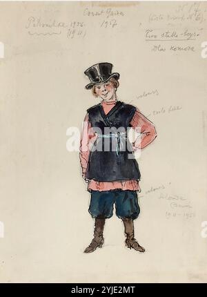 Conception de costumes pour le ballet Petrushka par I. Stravinsky. Musée : COLLECTION PRIVÉE. Auteur : Alexander Nikolayevich Benois. Copyright : cette œuvre n'est pas dans le domaine public. Il est de votre responsabilité d'obtenir toutes les autorisations de tiers nécessaires auprès du gestionnaire de droits d'auteur dans votre pays avant la publication. Banque D'Images