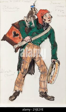 Conception de costumes pour le ballet Petrushka par I. Stravinsky. Musée : COLLECTION PRIVÉE. Auteur : Alexander Nikolayevich Benois. Copyright : cette œuvre n'est pas dans le domaine public. Il est de votre responsabilité d'obtenir toutes les autorisations de tiers nécessaires auprès du gestionnaire de droits d'auteur dans votre pays avant la publication. Banque D'Images