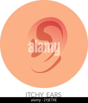 Oreille humaine - Itchy - illustration stock en tant que fichier EPS 10 Illustration de Vecteur