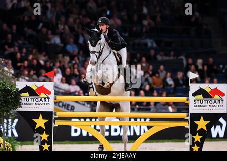 Platz Hendrik von Eckermann (SWE) auf Calizi Preis der Firma XXL-Sicherheit Zeitspringpruefung International Qualifikation zum Stuttgart German Masters GER, Stuttgart German Masters 2024, 38. internationale Reitturnier, 14.11.2024 Foto : Eibner-Pressefoto/Roger Buerke Banque D'Images