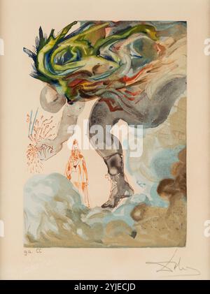 Illustration de la Divine Comédie de Dante Alighieri. Musée : COLLECTION PRIVÉE. Auteur : SALVADOR Dali. Copyright : cette œuvre n'est pas dans le domaine public. Il est de votre responsabilité d'obtenir toutes les autorisations de tiers nécessaires auprès du gestionnaire de droits d'auteur dans votre pays avant la publication. Banque D'Images