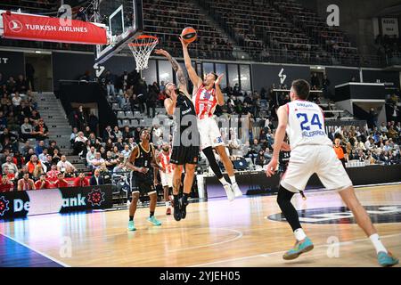 Villeurbanne, France. 14 novembre 2024. Action lors du match de basket-ball de Turkish Airlines EuroLeague entre LDLC ASVEL et Crvena zvezda Meridianbet le 14 novembre 2024 à Astroballe à Villeurbanne, France - photo Cyril lestage/DPPI crédit : DPPI Media/Alamy Live News Banque D'Images