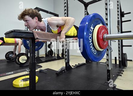 Belek, Turquie. 14 novembre 2024. L'athlète belge Tibo Vyvey photographié lors de l'étape annuelle de Team Belgium (13-20/11), à Belek, Turquie, jeudi 14 novembre 2024, BELGA PHOTO ERIC LALMAND crédit : Belga News Agency/Alamy Live News Banque D'Images