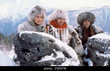 SPIES LIKE US 1985 Warner Bros film avec de gauche à droite : Donna Dixon, Dan Aykroyd, Chevy Chase Banque D'Images