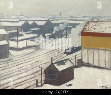 Gare Montparnasse dans la neige. Musée : COLLECTION PRIVÉE. Auteur : ALBERT MARQUET. Copyright : cette œuvre n'est pas dans le domaine public. Il est de votre responsabilité d'obtenir toutes les autorisations de tiers nécessaires auprès du gestionnaire de droits d'auteur dans votre pays avant la publication. Banque D'Images