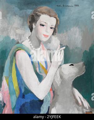 Portrait de Marcelle Dormoy (1895-1976). Musée : COLLECTION PRIVÉE. Auteur : MARIE LAURENCIN. Copyright : cette œuvre n'est pas dans le domaine public. Il est de votre responsabilité d'obtenir toutes les autorisations de tiers nécessaires auprès du gestionnaire de droits d'auteur dans votre pays avant la publication. Banque D'Images