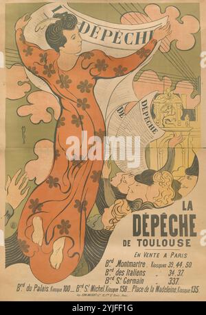 Affiche pour le journal la Dépêche de Toulouse. Musée : COLLECTION PRIVÉE. Auteur : MAURICE DENIS. Banque D'Images