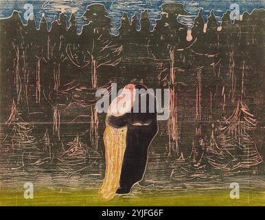 Vers la forêt II (mot skogen II). Musée : COLLECTION PRIVÉE. Auteur : EDVARD MUNCH. Banque D'Images