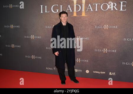 Rome, Italie. 14 novembre 2024. Andrea Bosca assiste au tapis rouge de la première italienne du film 'il Gladiatore II' à l'Auditorium Parco della Musica. (Photo de Mario Cartelli/SOPA images/SIPA USA) crédit : SIPA USA/Alamy Live News Banque D'Images