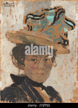 Madame Bonnard. En date du : 1895/1900. Dimensions : hors tout : 41,7 x 31,9 cm (16 7/16 x 12 9/16 po.) encadré : 63,5 x 53,3 x 5,4 cm (25 x 21 x 2 1/8 po). Moyen : huile sur carton. Musée : National Gallery of Art, Washington DC. Auteur : Edouard Vuillard. Banque D'Images