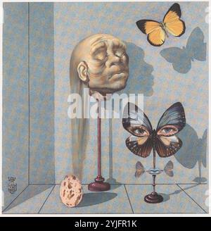 Preuve de l'éditeur pour la couverture de Maurice Sandoz, 'la limite' (Paris 1951). Artiste : Salvador Dalí (espagnol, Figueres 1904-1989 Figueres). Dimensions : feuille : 11 13/16 × 7 3/4 po. (30 × 19,7 cm) plaque : 7 1/2 × 7 5/16 po (19 × 18,5 cm). Date : 1950. Musée : Metropolitan Museum of Art, New York, États-Unis. Banque D'Images