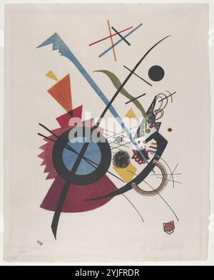 Violett. Artiste : Vasily Kandinsky (français (né en Russie), Moscou 1866-1944 Neuilly-sur-Seine). Dimensions : 11 7/16 x 7/12 pouces (29,1 x 19,1 cm). Date : 1923. Musée : Metropolitan Museum of Art, New York, États-Unis. Auteur : WASSILY KANDINSKY. Banque D'Images