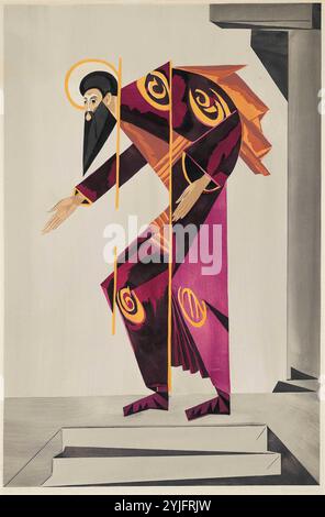 Saint Marc. Conception de costumes pour le ballet 'Liturgy'. Musée : COLLECTION PRIVÉE. Auteur : Natalia Sergeevna Goncharova. Copyright : cette œuvre n'est pas dans le domaine public. Il est de votre responsabilité d'obtenir toutes les autorisations de tiers nécessaires auprès du gestionnaire de droits d'auteur dans votre pays avant la publication. Banque D'Images