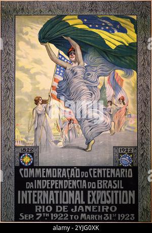 Exposição Internacional do Centenário da Independência. Musée : COLLECTION PRIVÉE. Auteur : Carlos Oswald. Copyright : cette œuvre n'est pas dans le domaine public. Il est de votre responsabilité d'obtenir toutes les autorisations de tiers nécessaires auprès du gestionnaire de droits d'auteur dans votre pays avant la publication. Banque D'Images