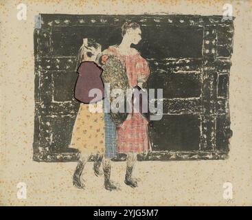 Épreuve d'essai sur le Pont de l'Europe de la série paysages et intérieurs. Dimensions : 36,2 cm x 43,6 cm, 31,5 cm x 35 cm Musée : Musée Van Gogh, Amsterdam. Auteur : EDOUARD VUILLARD. Banque D'Images